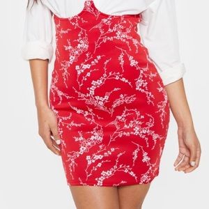 PrettyLittleThing Scuba Bustier Mini Skirt